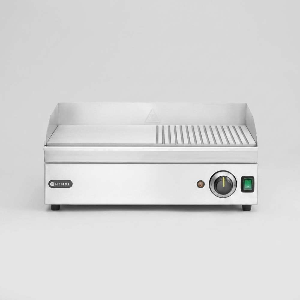 HENDI Grillplatte halb gerillt / halb glatt Kitchen Line